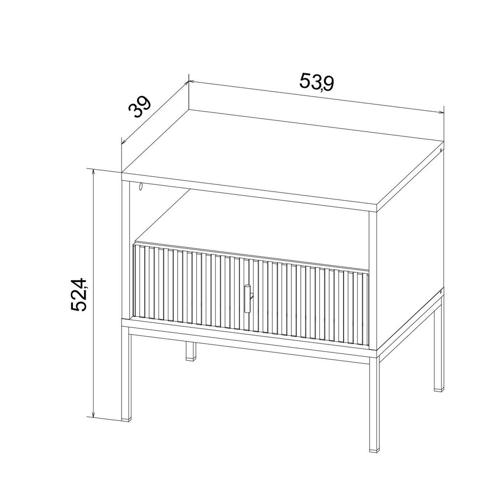 Yöpöytä Maggiore FURNLUX CLASSIC, 54x39x52 cm, vihreä hinta ja tiedot | Yöpöydät | hobbyhall.fi