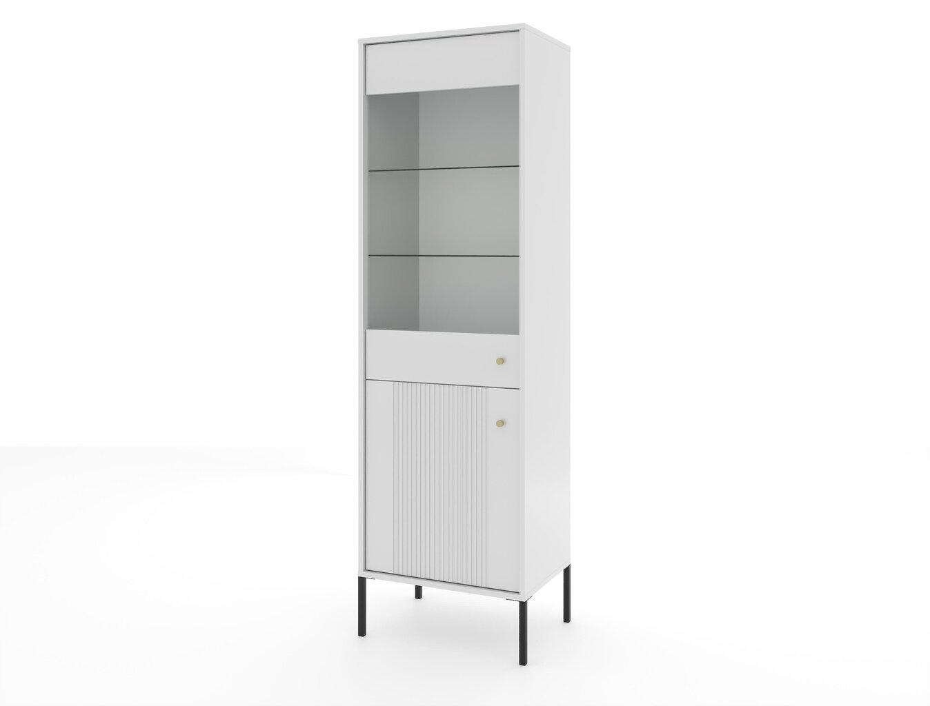 Vitriini Iseo FURNLUX CLASSIC, 54x39x180 cm, valkoinen hinta ja tiedot | Vitriinit | hobbyhall.fi