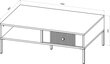 Sohvapöytä Iseo FURNLUX CLASSIC, 104x68x40 cm, musta hinta ja tiedot | Sohvapöydät | hobbyhall.fi