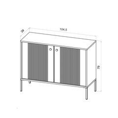 Senkki Iseo Furnlux Classic, 104x39x79 cm, vihreä hinta ja tiedot | Olohuoneen kaapit ja lipastot | hobbyhall.fi