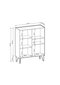 Vitriini Harmony FURNLUX CLASSIC, 97x37x122 cm, musta hinta ja tiedot | Vitriinit | hobbyhall.fi