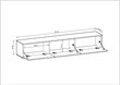 Tv-taso Oro Mdf FURNLUX CLASSIC, 175x32x30 cm, valkoinen hinta ja tiedot | TV-tasot | hobbyhall.fi