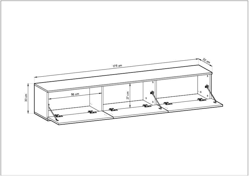 Tv-taso Oro FURNLUX CLASSIC, 175x32x30 cm, marmori hinta ja tiedot | TV-tasot | hobbyhall.fi