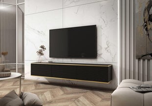 Tv-taso Oro Mdf FURNLUX CLASSIC, 175x32x30 cm, musta hinta ja tiedot | TV-tasot | hobbyhall.fi