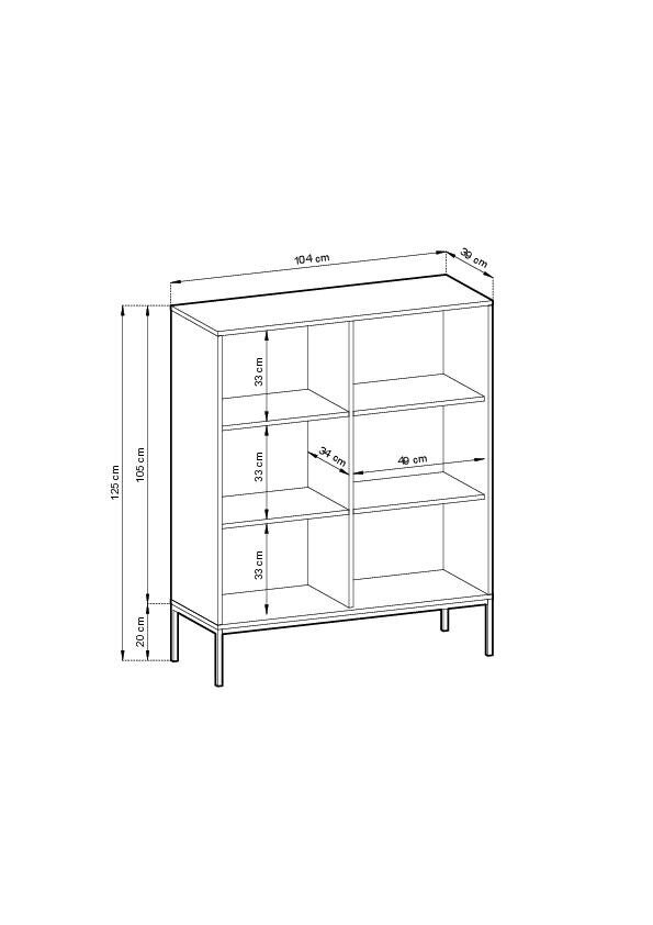 Senkki Avon FURNLUX CLASSIC, 104x39x125 cm, vihreä hinta ja tiedot | Olohuoneen kaapit ja lipastot | hobbyhall.fi