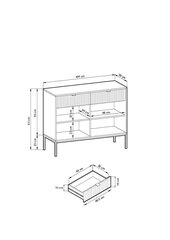 Senkki Avon FURNLUX CLASSIC, 104x39x83 cm, harmaa hinta ja tiedot | Olohuoneen kaapit ja lipastot | hobbyhall.fi