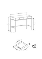 Konsolipöytä Mono FURNLUX CLASSIC, 103x50x77 cm, punainen hinta ja tiedot | Sivupöydät | hobbyhall.fi