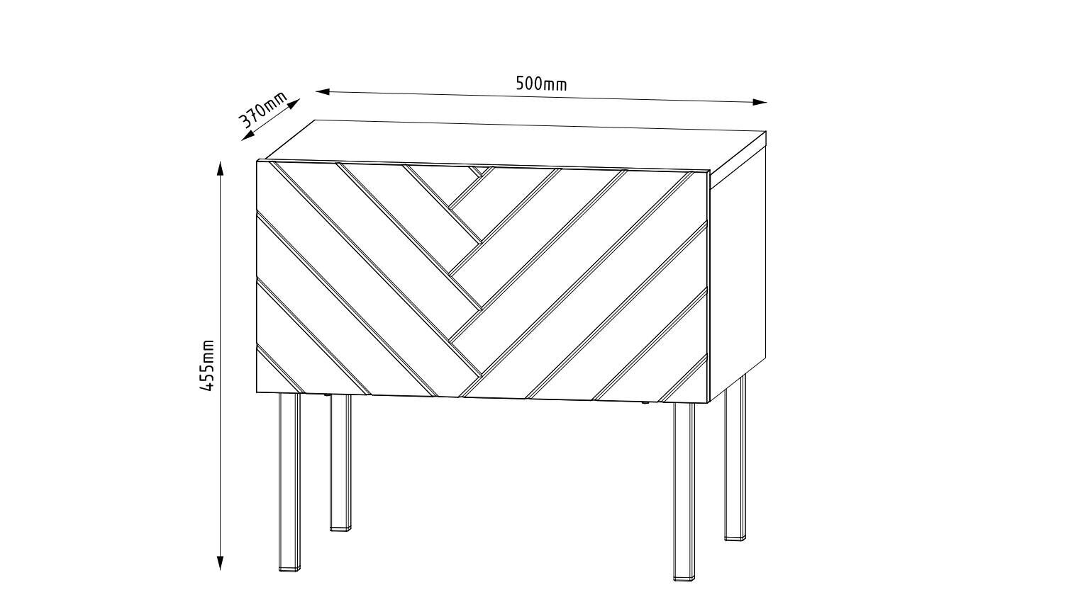 Yöpöytä Gala FURNLUX CLASSIC, 50x37x45 cm, valkoinen hinta ja tiedot | Yöpöydät | hobbyhall.fi