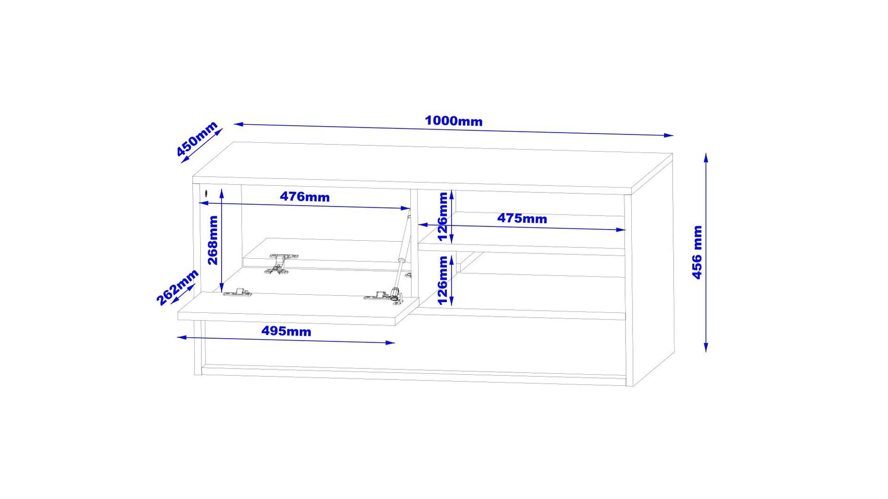 Sohvapöytä Vision FURNLUX CLASSIC, 100x45x45 cm, valkoinen hinta ja tiedot | Sohvapöydät | hobbyhall.fi