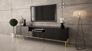 Tv-taso Gala FURNLUX CLASSIC, 190x37x52 cm, musta hinta ja tiedot | TV-tasot | hobbyhall.fi