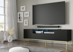 Tv-taso Ravenna Bck FURNLUX CLASSIC, 200x42x58 cm, musta hinta ja tiedot | TV-tasot | hobbyhall.fi