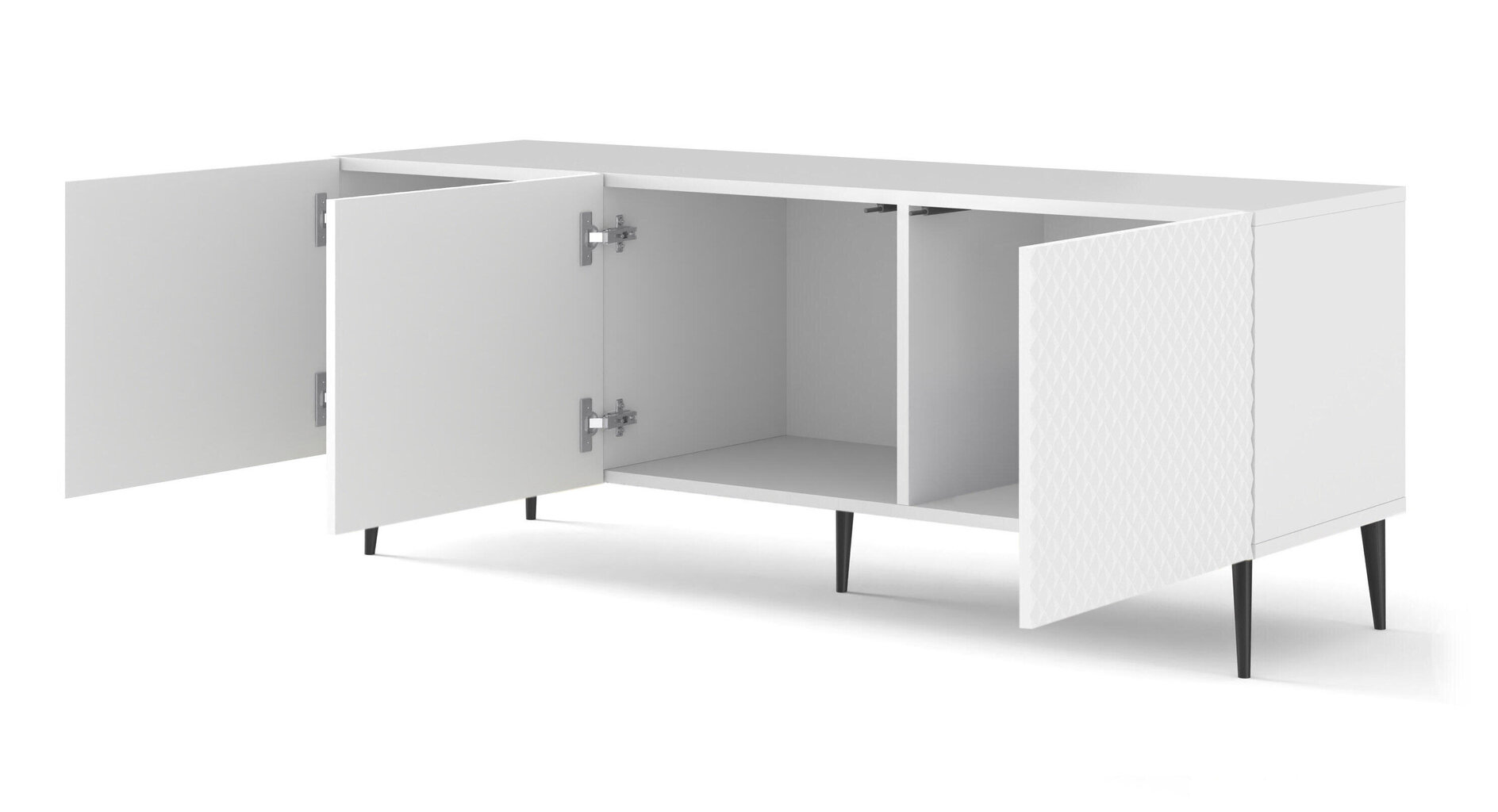 Tv-taso Ravenna C FURNLUX CLASSIC, 150x42x56 cm, valkoinen hinta ja tiedot | TV-tasot | hobbyhall.fi