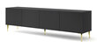 Tv-taso Ravenna C FURNLUX CLASSIC, 200x42x56 cm, musta hinta ja tiedot | TV-tasot | hobbyhall.fi