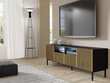 Tv-taso Ravenna F FURNLUX CLASSIC, 200x42x58 cm, musta hinta ja tiedot | TV-tasot | hobbyhall.fi