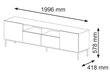 Tv-taso Ravenna F FURNLUX CLASSIC, 200x42x58 cm, musta hinta ja tiedot | TV-tasot | hobbyhall.fi