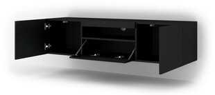 Tv-taso Aura FURNLUX CLASSIC, 150x37x42 cm, musta hinta ja tiedot | TV-tasot | hobbyhall.fi