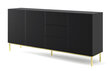 Senkki Ravenna B FURNLUX CLASSIC, 200x42x89 cm, musta hinta ja tiedot | Olohuoneen kaapit ja lipastot | hobbyhall.fi