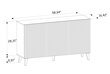 Senkki Ravenna Pc FURNLUX CLASSIC, 150x42x87 cm, musta hinta ja tiedot | Olohuoneen kaapit ja lipastot | hobbyhall.fi