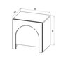 Yöpöytä Arco FURNLUX CLASSIC, 50x35x49 cm, valkoinen hinta ja tiedot | Yöpöydät | hobbyhall.fi