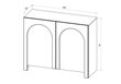 Senkki Arco FURNLUX CLASSIC, 100x35x81 cm, valkoinen hinta ja tiedot | Olohuoneen kaapit ja lipastot | hobbyhall.fi