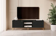 Tv-taso Diamo FURNLUX CLASSIC, 162x42x54 cm, musta hinta ja tiedot | TV-tasot | hobbyhall.fi