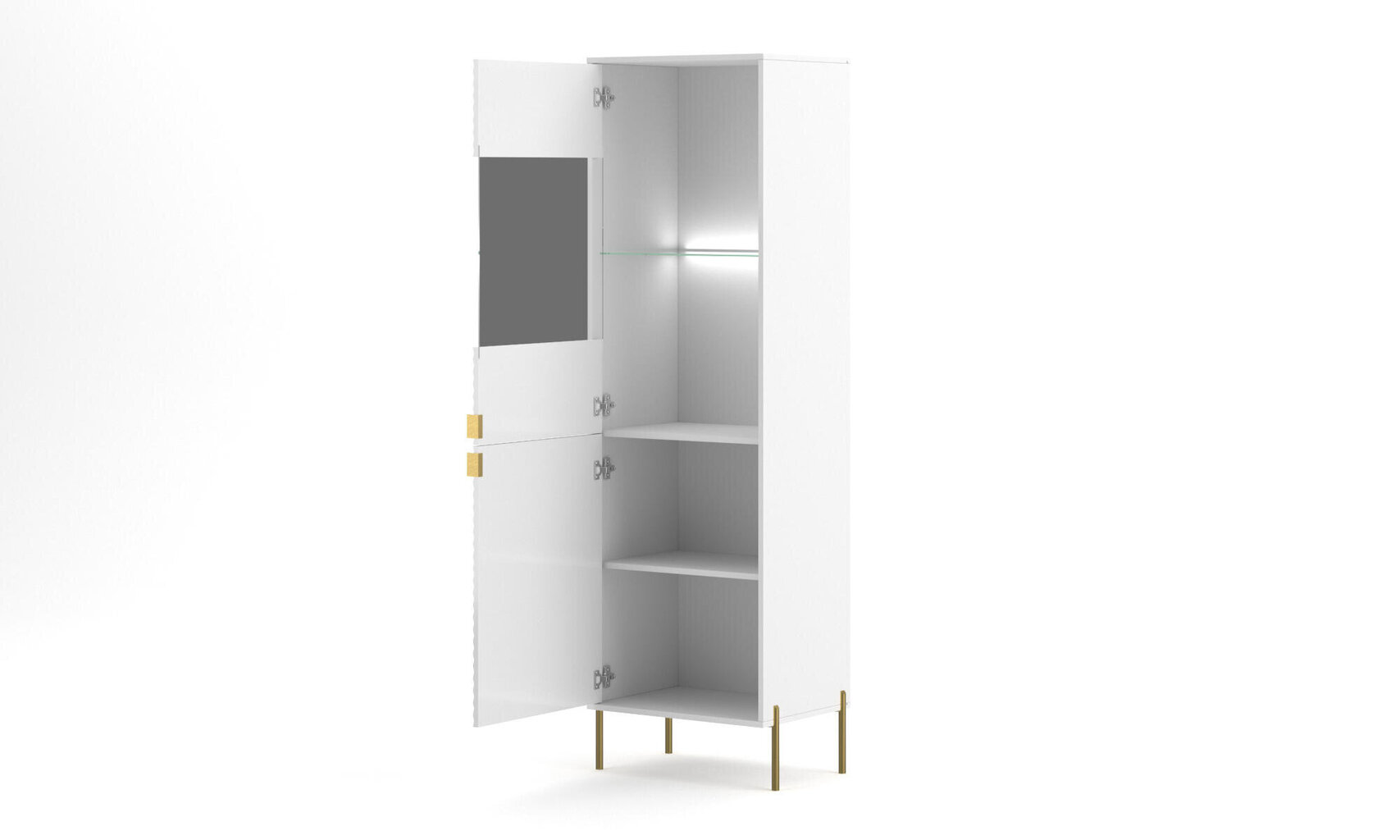 Vitriini Diamo FURNLUX CLASSIC, 54x42x190 cm, valkoinen hinta ja tiedot | Vitriinit | hobbyhall.fi