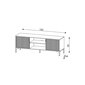 Tv-taso Flinn FURNLUX CLASSIC, 140x40x50 cm, musta hinta ja tiedot | TV-tasot | hobbyhall.fi