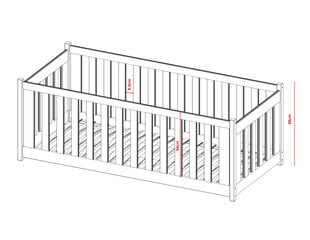 Lastensänky Concept FURNLUX CLASSIC, 98x198x133 cm, beige hinta ja tiedot | Lastensängyt | hobbyhall.fi