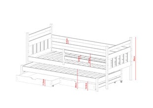 Lastensänky Daniel FURNLUX CLASSIC, 88x168x85 cm, valkoinen hinta ja tiedot | Lastensängyt | hobbyhall.fi