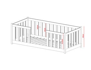 Lastensänky Fero FURNLUX CLASSIC, 88x188x62 cm, beige hinta ja tiedot | Lastensängyt | hobbyhall.fi