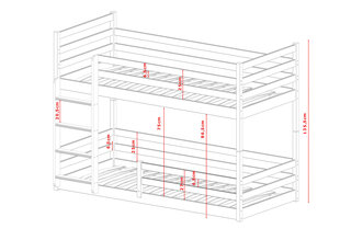 Kerrossänky Mini FURNLUX CLASSIC, 88x188x136 cm, beige hinta ja tiedot | Sängyt | hobbyhall.fi