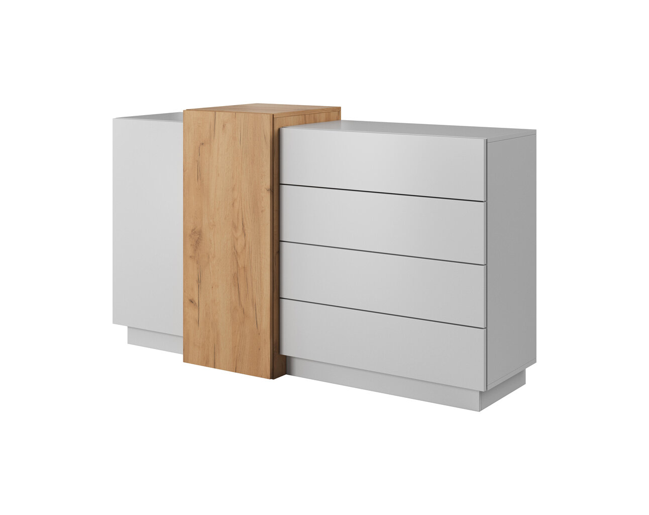 Lipasto 3D FURNLUX CLASSIC, 160x45x94 cm, valkoinen hinta ja tiedot | Lipastot | hobbyhall.fi