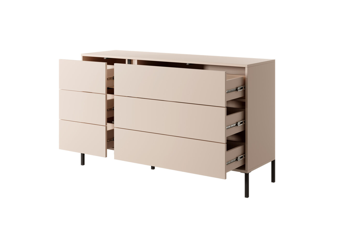 Lipasto Dast FURNLUX CLASSIC, 138x40x82 cm, vaaleanpunainen hinta ja tiedot | Lipastot | hobbyhall.fi