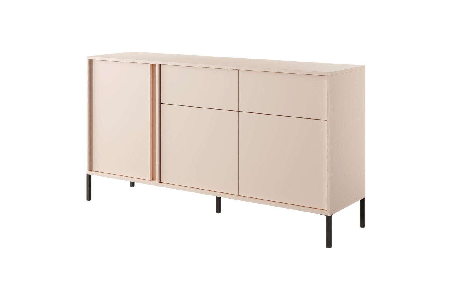 Lipasto Dast FURNLUX CLASSIC, 154x40x82 cm, beige hinta ja tiedot | Lipastot | hobbyhall.fi