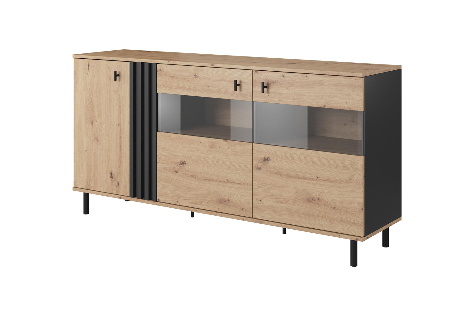 Lipasto Madis FURNLUX CLASSIC, 165x40x82 cm, beige hinta ja tiedot | Lipastot | hobbyhall.fi