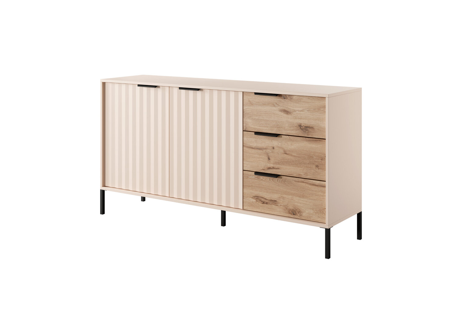 Lipasto Rave FURNLUX CLASSIC, 154x40x82 cm, beige hinta ja tiedot | Lipastot | hobbyhall.fi