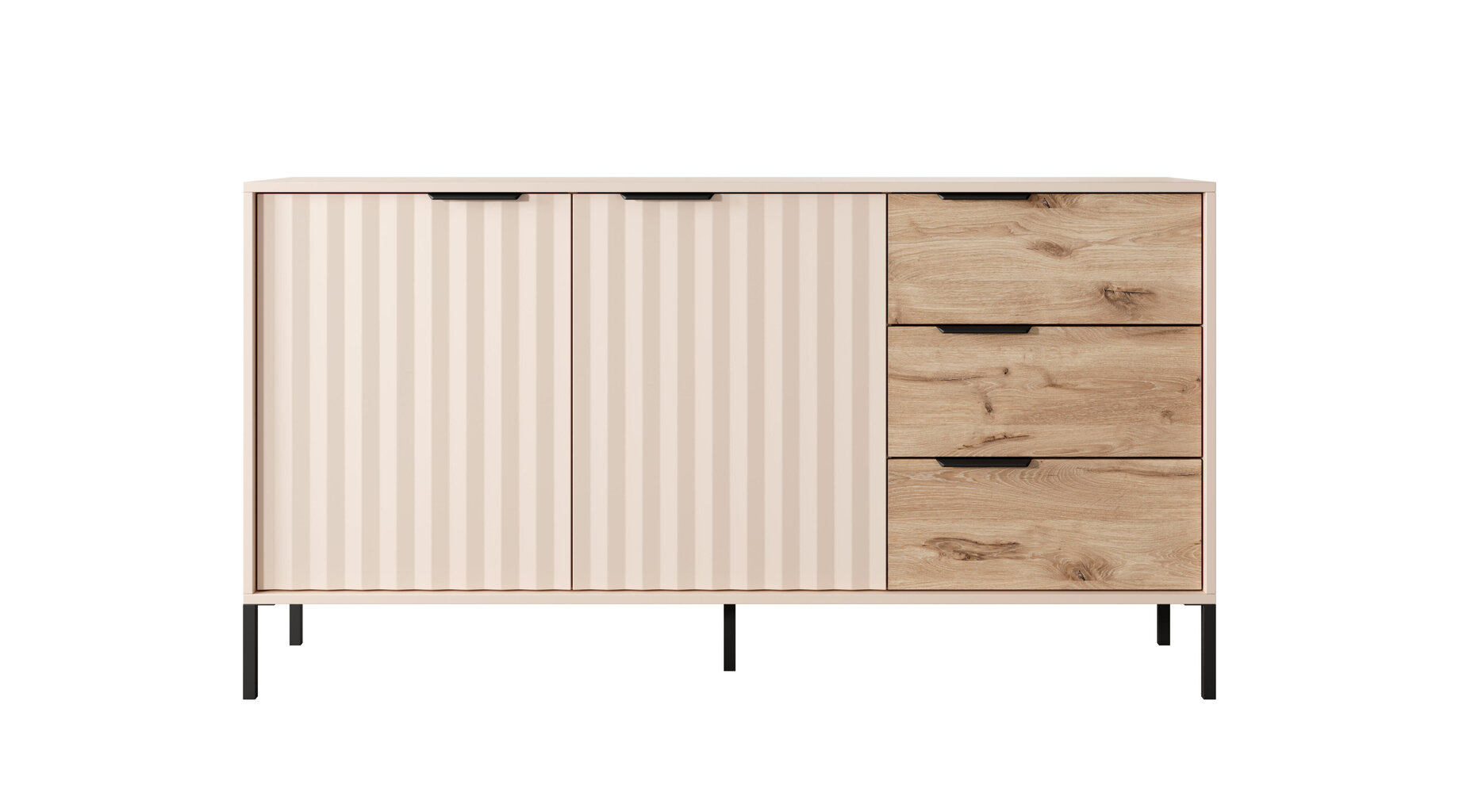 Lipasto Rave FURNLUX CLASSIC, 154x40x82 cm, beige hinta ja tiedot | Lipastot | hobbyhall.fi