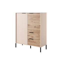 Lipasto Rave FURNLUX CLASSIC, 104x40x124 cm, beige hinta ja tiedot | Lipastot | hobbyhall.fi