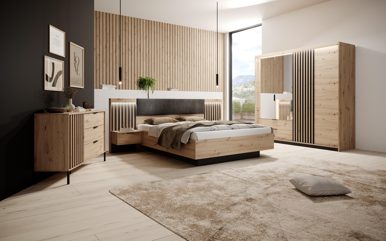 Sänky Tally FURNLUX CLASSIC, 164x210x104 cm, beige hinta ja tiedot | Sängyt | hobbyhall.fi