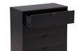 Lipasto Piring FURNLUX CLASSIC, 78x40x117 cm, musta hinta ja tiedot | Lipastot | hobbyhall.fi