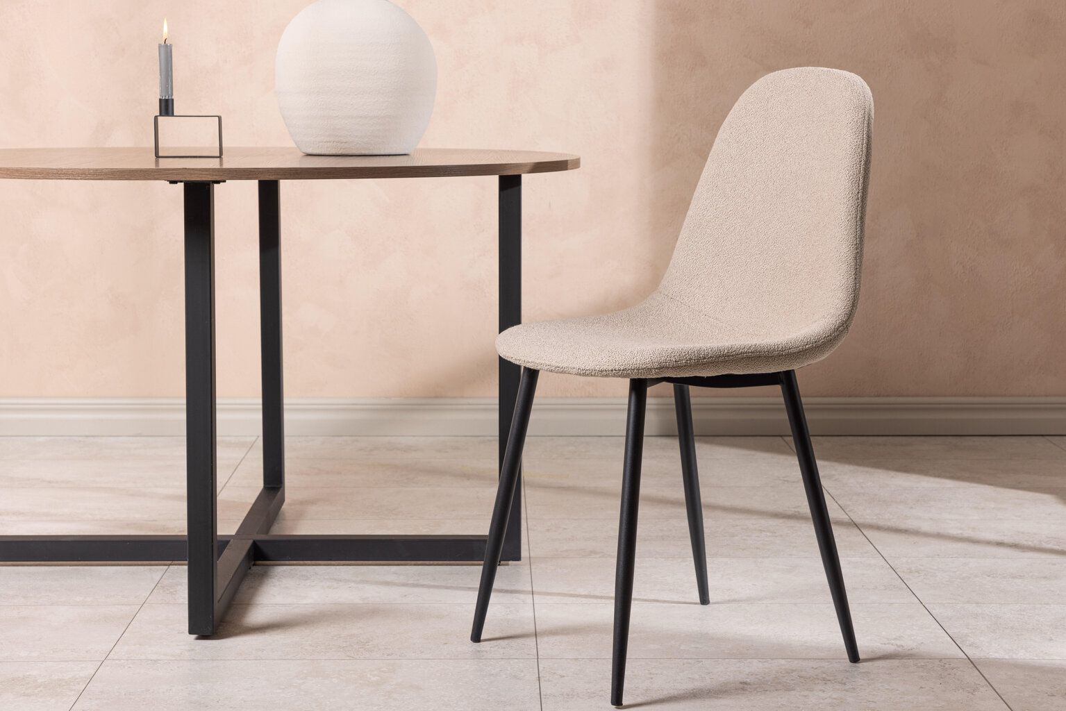 Tuoli Polar FURNLUX CLASSIC, 45x52x90 cm, beige hinta ja tiedot | Ruokapöydän tuolit | hobbyhall.fi