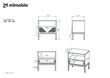 Yöpöytä Clearing FURNLUX CLASSIC, 50x34x53 cm, valkoinen hinta ja tiedot | Yöpöydät | hobbyhall.fi