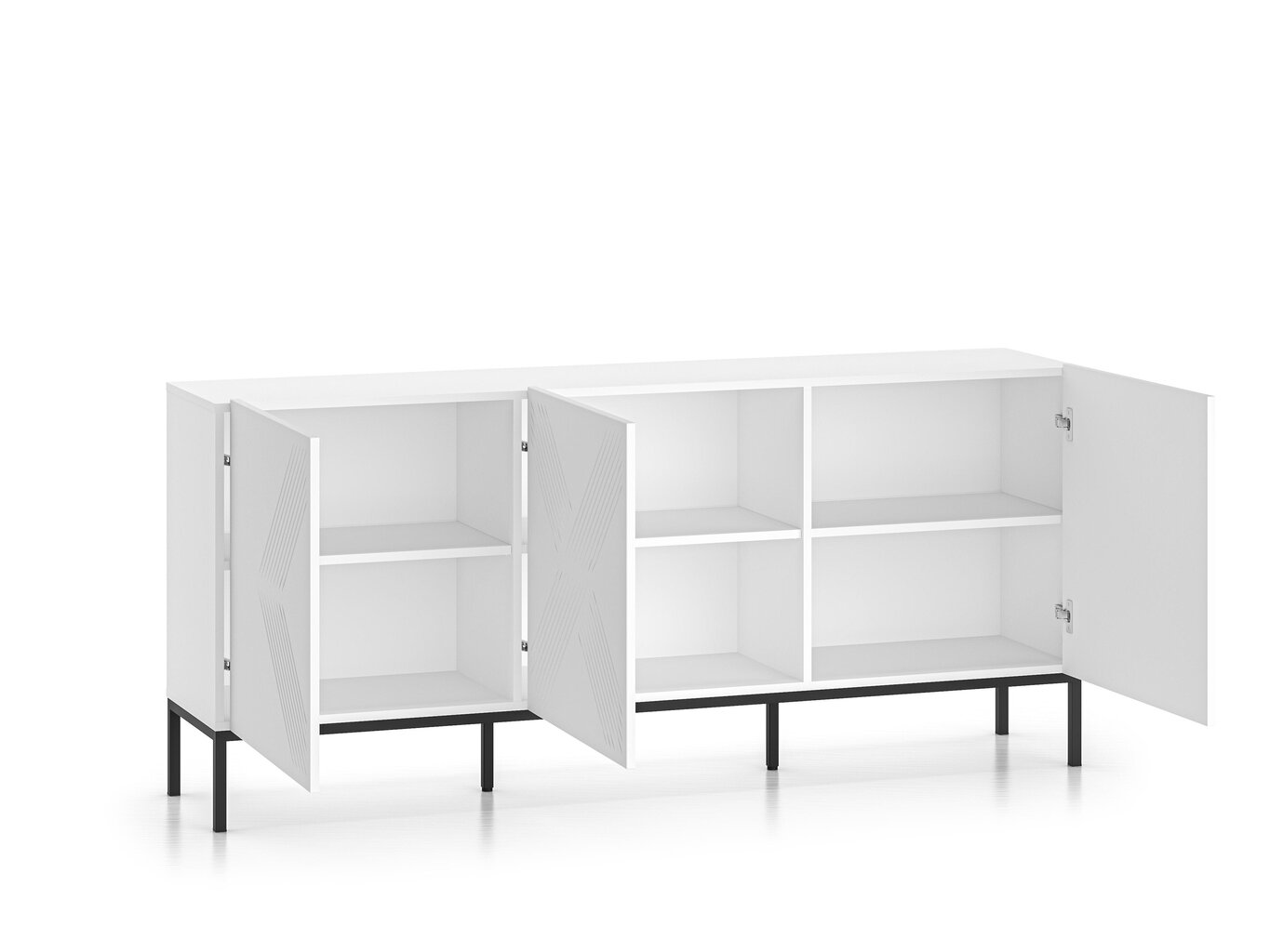 Senkki Clearing FURNLUX CLASSIC, 170x37x77 cm, valkoinen hinta ja tiedot | Olohuoneen kaapit ja lipastot | hobbyhall.fi