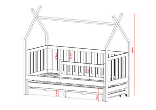 Talosänky Tytus FURNLUX CLASSIC, 88x198x166 cm, beige hinta ja tiedot | Sängyt | hobbyhall.fi