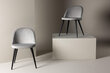 Tuoli Velvet FURNLUX CLASSIC, 50x57x77 cm, harmaa hinta ja tiedot | Ruokapöydän tuolit | hobbyhall.fi