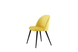 Tuoli Velvet FURNLUX CLASSIC, 50x57x77 cm, keltainen hinta ja tiedot | Ruokapöydän tuolit | hobbyhall.fi