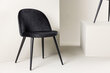 Tuoli Velvet FURNLUX CLASSIC, 50x57x77 cm, musta hinta ja tiedot | Ruokapöydän tuolit | hobbyhall.fi
