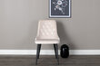 Tuoli Velvet Deluxe FURNLUX CLASSIC, 50x66x89 cm, beige hinta ja tiedot | Ruokapöydän tuolit | hobbyhall.fi