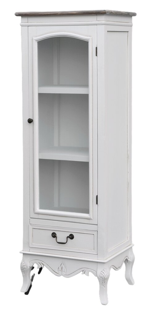 Vitriini Rimini White FURNLUX PREMIUM, 48x35x133 cm, valkoinen hinta ja tiedot | Vitriinit | hobbyhall.fi