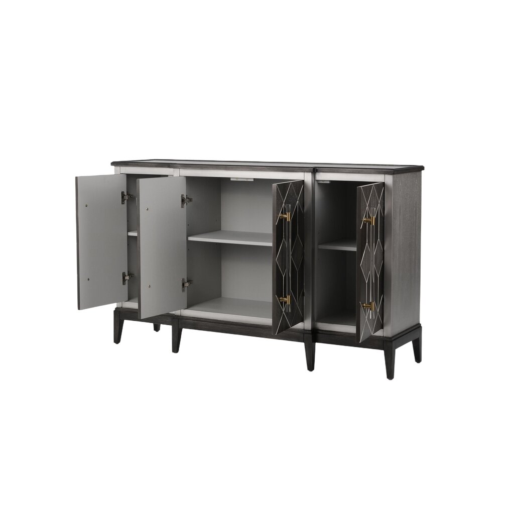 Senkki Stilig FURNLUX PREMIUM, 152x42x92 cm, harmaa hinta ja tiedot | Olohuoneen kaapit ja lipastot | hobbyhall.fi